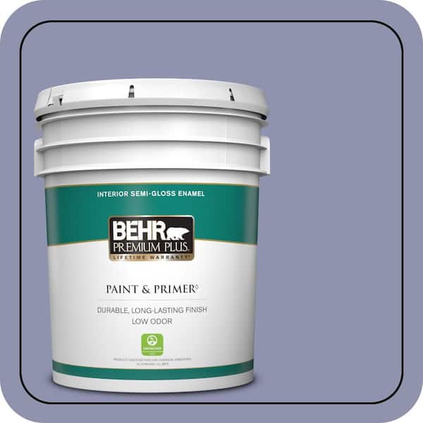 BEHR PREMIUM PLUS 5 gal. #S560-4 Monarchy Semi-Gloss Enamel Low Odor Interior Paint & Primer