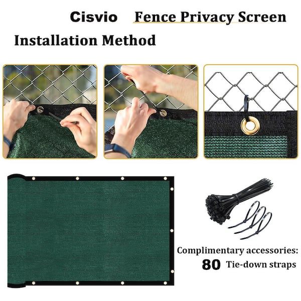 FENCE4EVER 68 in. x 50 ft. Green Privacy Fence Screen Plastic Netting Mesh  Fabric Cover with Reinforced Grommets for Garden Fence F4E-G650FS-A-90 -  The Home Depot