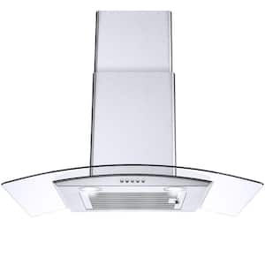 Broan® 36-Inch Convertible Arched Stainless Steel Island Range Hood, 450 CFM