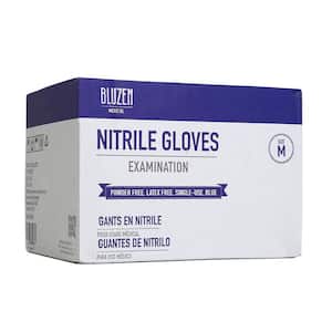 Medium Blue Examination 5.5 mil Nitrile Gloves 1000-Count Case