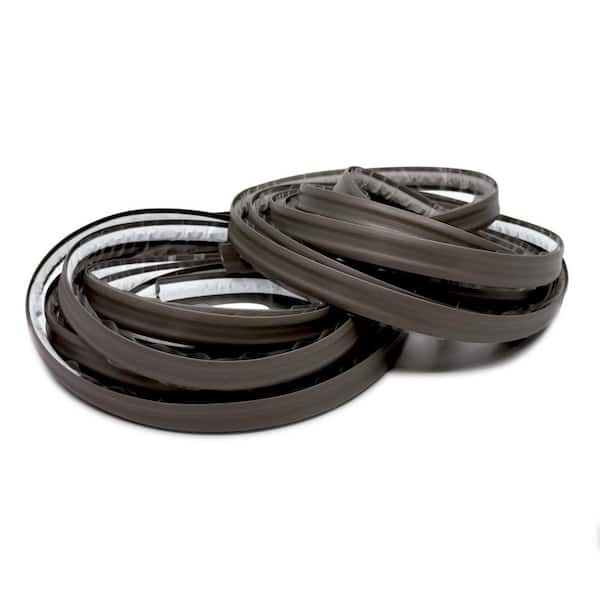 1/2 in. x 1/8 in. x 10 ft. Bronze PVC Inside Corner Self-adhesive Flexible Caulk and Trim Molding (2-Pack)