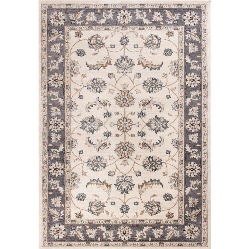 Sabina Ivory/Gray 5 ft. x 8 ft. Floral andTraditional Area Rug price history on PriceWatchPro