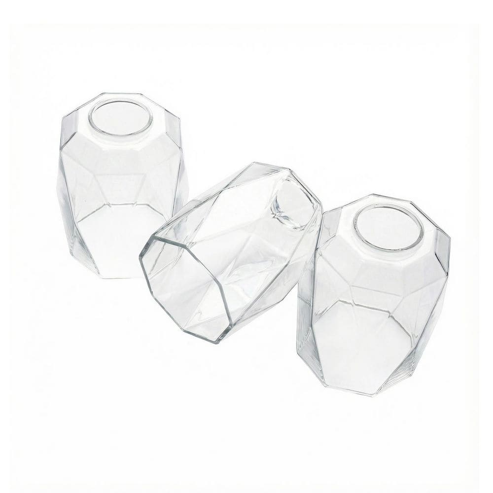 YANSUN 7 in. Clear Glass Bottle Cylindrical Shade for Replacement