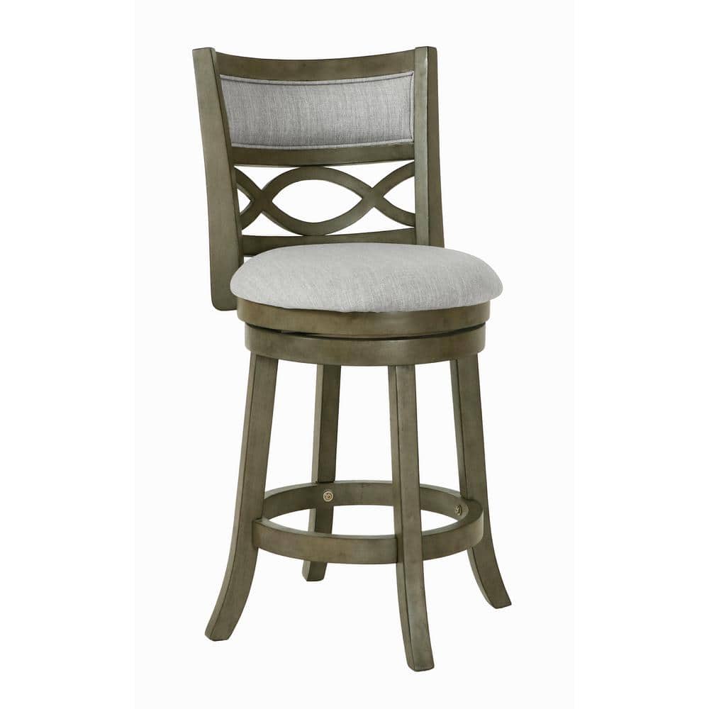Manchester 24" Antique Gray Swivel Counter Stool