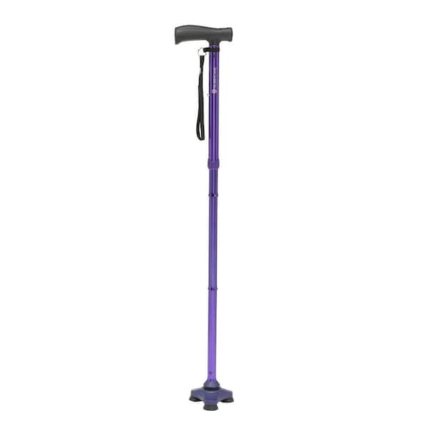 HurryCane Freedom Edition Folding Cane with T-Handle in Purple