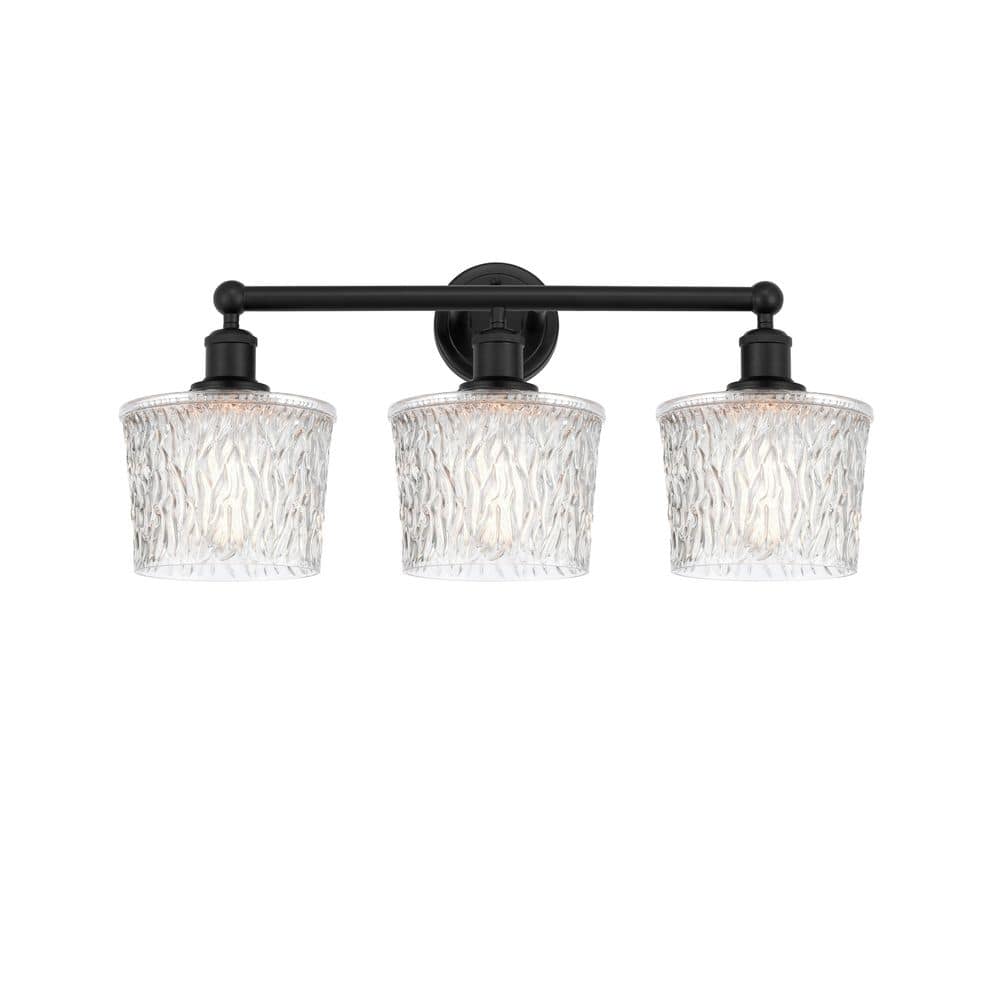 Niagra 24.5 in. 3-Light Matte Black Vanity Light with Glass Shade price history on PriceWatchPro