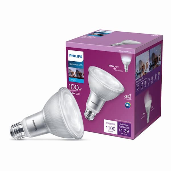 LED Bulb  Daylight  100 Watt Equivalence Medium 2 Pack Philips PAR 38  E26 