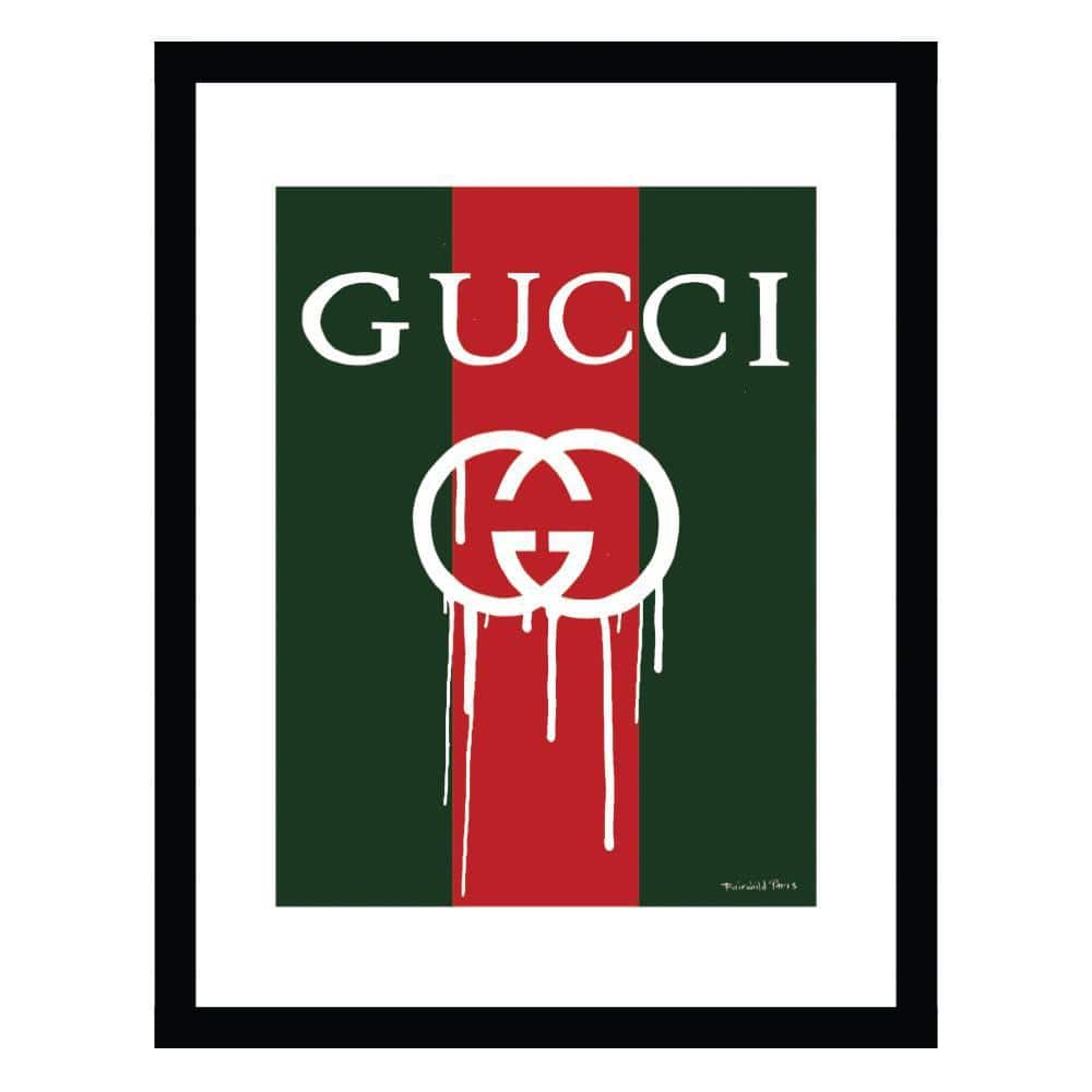Fashion Designer Drip Logo-Framed Print by Fairchild Paris Abstract Poster Art Print 18 in. x 14 in. price history on PriceWatchPro
