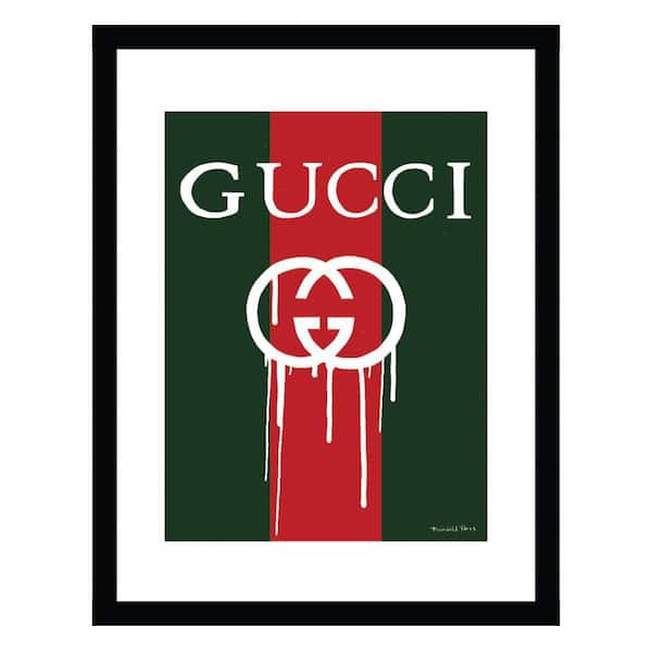 VENICE BEACH Collections Fashion Designer Drip Logo-Framed Print by Fairchild Paris Abstract Poster Art Print 18 in. x 14 in.