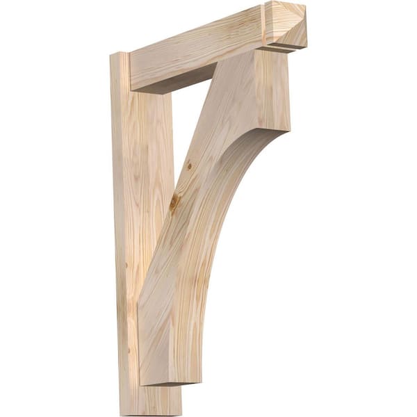 Ekena Millwork 6 in. x 32 in. x 24 in. Douglas Fir Westlake Arts and Crafts Smooth Outlooker