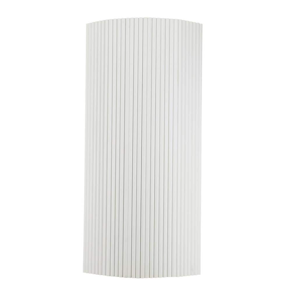 Sample 10 in. x 6 in. x 0.43 in. Wood Half Circle Flexible Multi-Purpose Siding Panel in Pure White Color (Set of 1pc) price history on PriceWatchPro