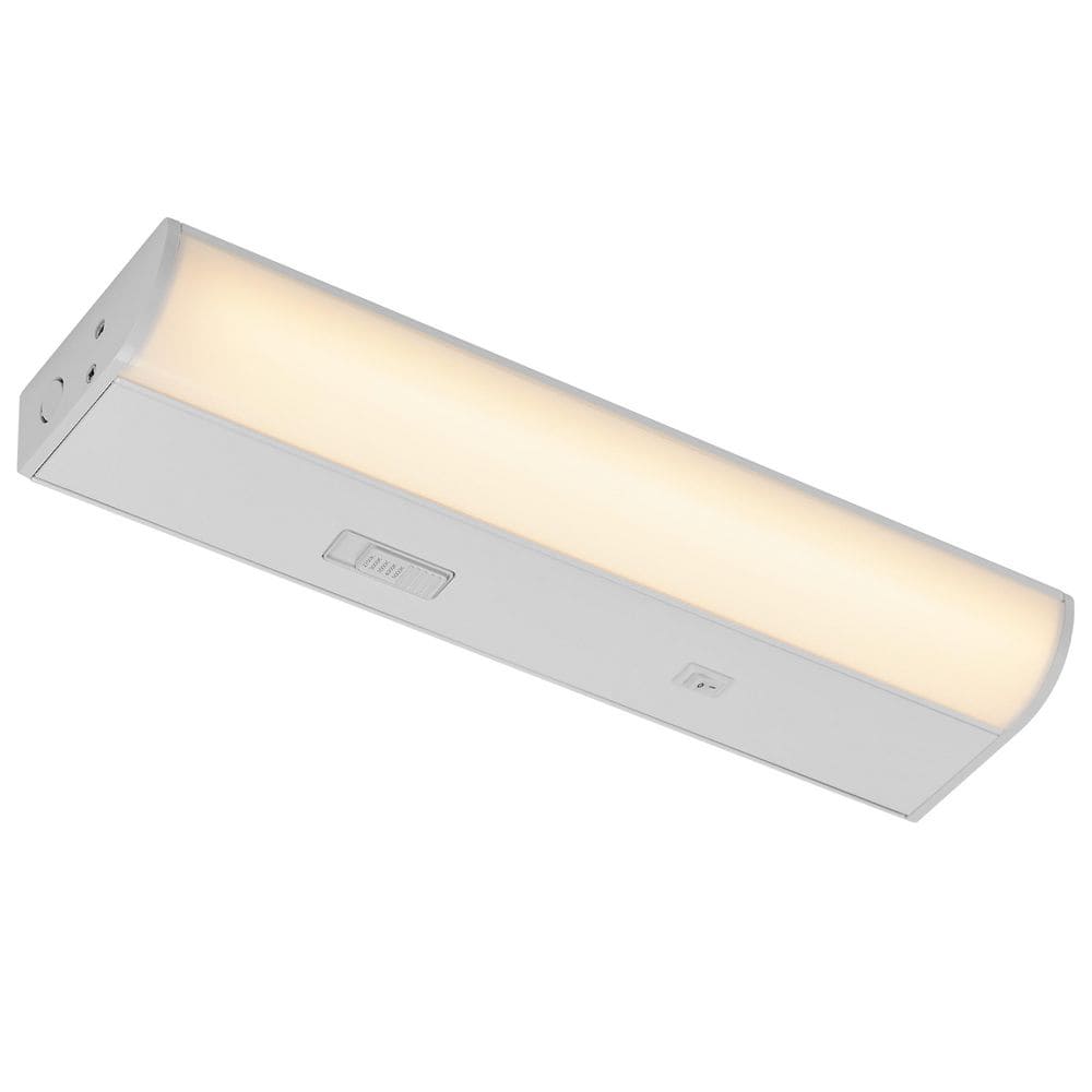 12 in. Hardwired White Integrated LED Under Cabinet Light, 550 Lumens, 5 CCT 2700K-5000K, On/Off Switch price history on PriceWatchPro