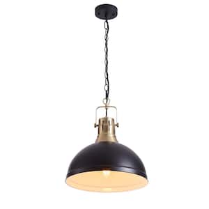 Metal Rustic Vintage Farmhouse Pendant Light Industrial Black Ceiling Hanging Light Fixture 1-Light