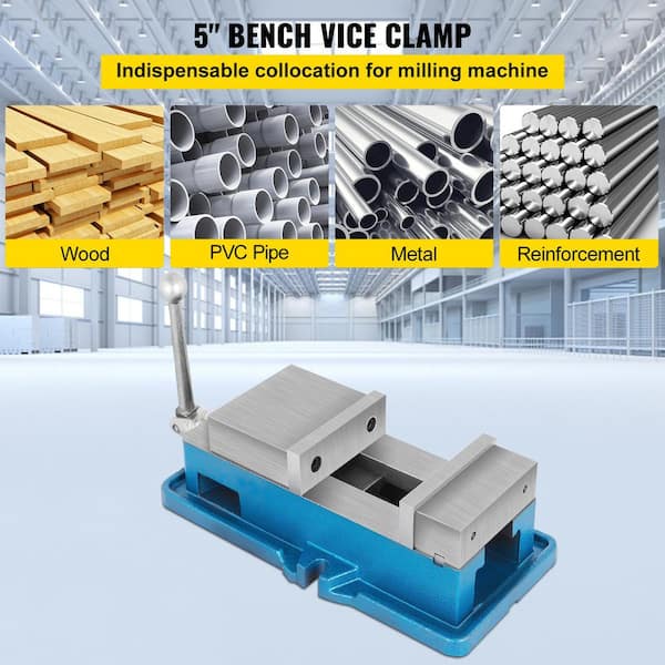 SKYSHALO 5 in. Super-Lock Vise For NC/CNC Machines Bench Clamp