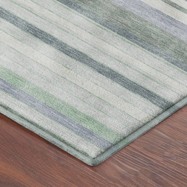 Mayfield Premium Machine Washable Abstract AMF2330 Mint 10 ft. x 14 ft. Area Rug