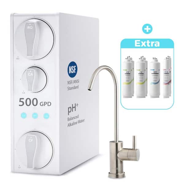 NSF-Certified Tankless Under Sink RO Water Filter System w/ Extra filters, Removes PFAS, Microplastics, TDS