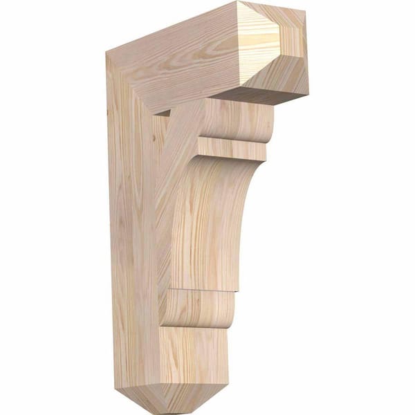 Ekena Millwork 5.5 in. x 26 in. x 18 in. Douglas Fir Olympic Craftsman Smooth Bracket