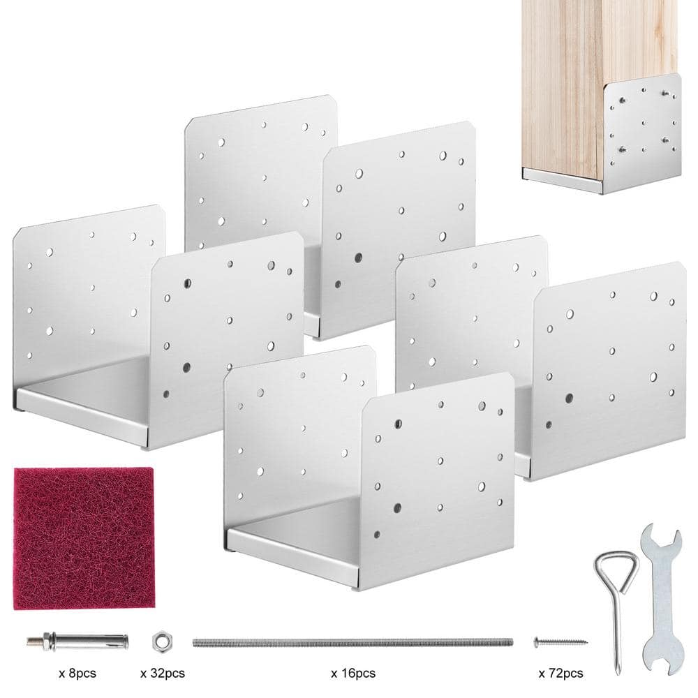 8 in. x 8 in. Post Base 4-Pieces Stainless Steel Adjustable Post Anchor Bracket Internal 7.8 in.x7.3 in. Adjustable Base price history on PriceWatchPro