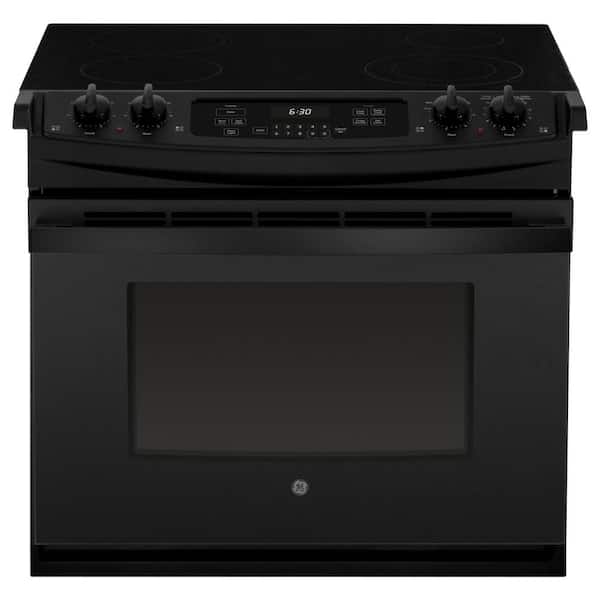 GE 30 in. 4.4 cu. ft. Drop-In Electric Range with Self-Cleaning Oven in Black