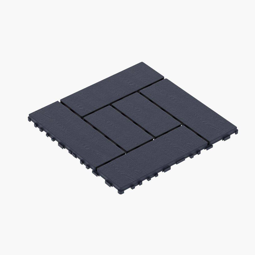 1 ft. x 1 ft. Quick Deck PVC Plastic Interlocking Deck Tile in Dark Gray (44 sq. ft. Per Box) price history on PriceWatchPro