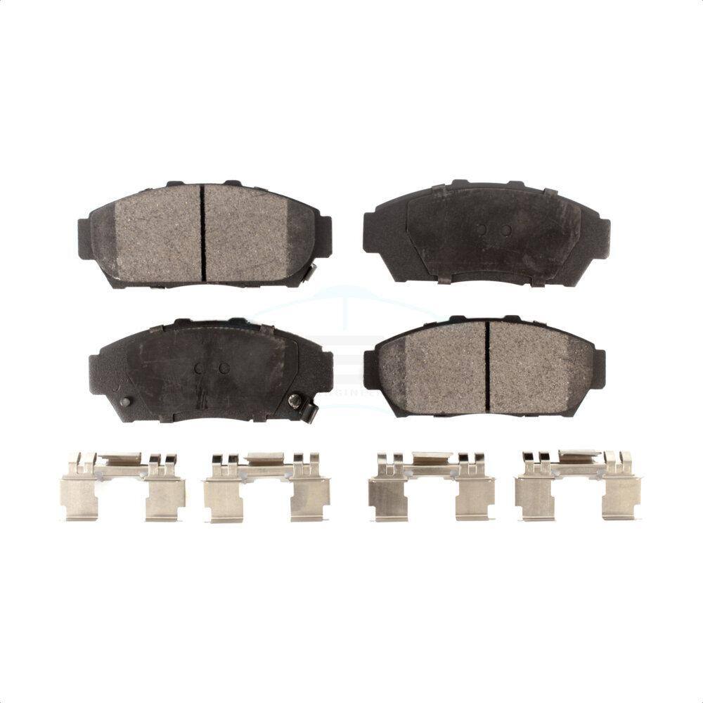 Evan-Fischer Front Ceramic Brake Pad Set – For Acura Integra, Honda Civic & Accord 2018-2024, 2-Wheel Set, Hardware Included