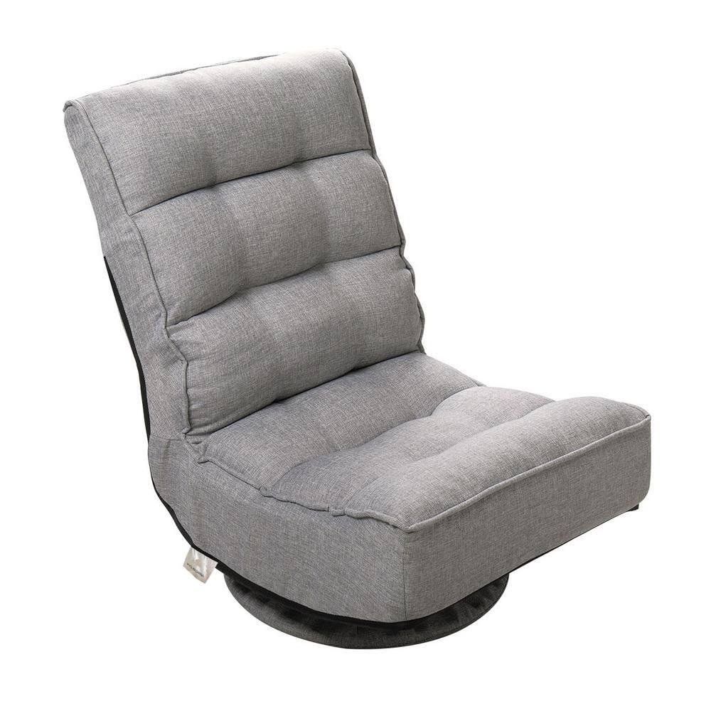 FUFU&GAGA 37.4 in. H Gray Ottoman Lounge Recliner Chair and Tiltable High  Grade Chair with Foot Stool KF200237-01 - The Home Depot