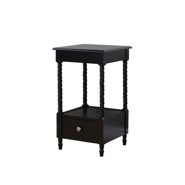 Homecraft Furniture Black Storage Side Table