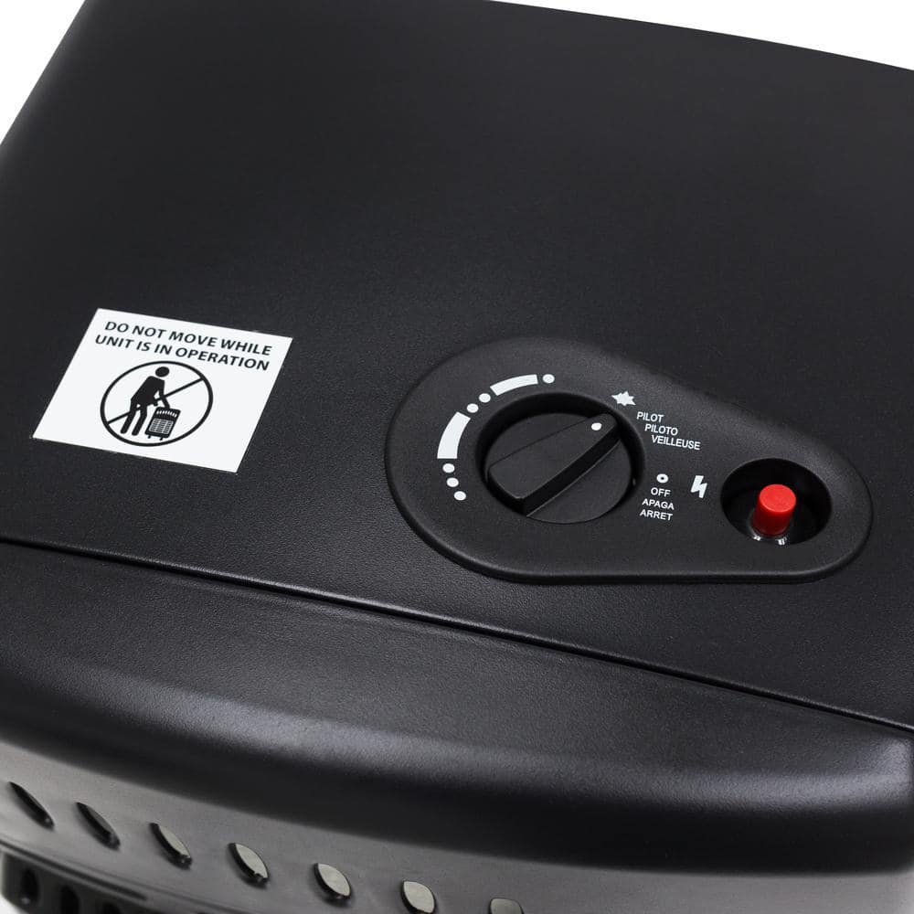 Black 18,000 BTU Propane Radiant Cabinet Heater with Thermostat