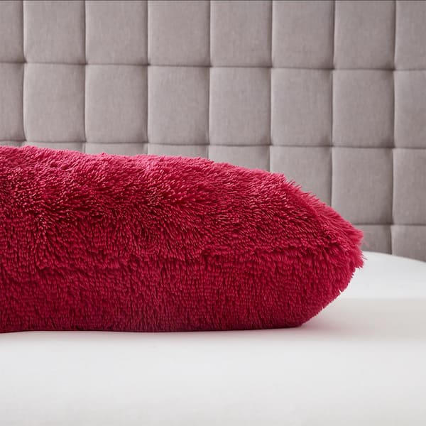 Fuzzy pink cheap body pillow