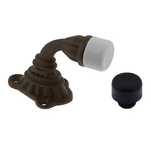 Solid Brass Ribbon and Reed Crane Door Stop in Oil-Rubbed Bronze