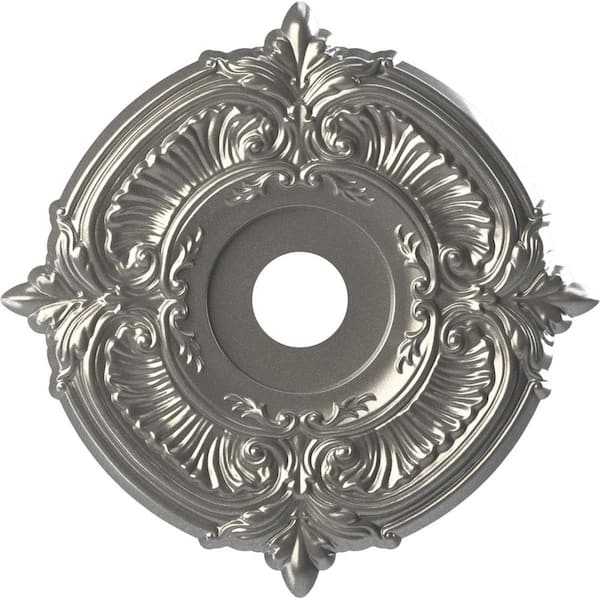 Ekena Millwork 19 in. O.D. x 3-1/2 in. I.D. x 1 in. P Attica Thermoformed PVC Ceiling Medallion in Aged Dark Steel