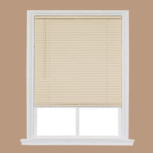 Hampton Bay White Cordless Room Darkening Vinyl Mini Blinds with 1 in.  Slats-27 in. W x 48 in. L (Actual Size 26.5 in. W x 48 in. L)  10793478353118 - The Home Depot