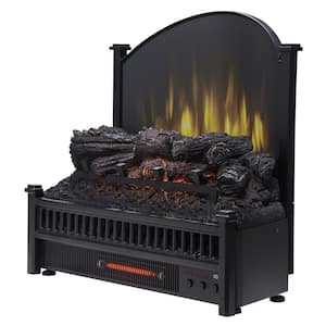 23 in. Electric Fireplace Logs with Removable Fireback and Heater