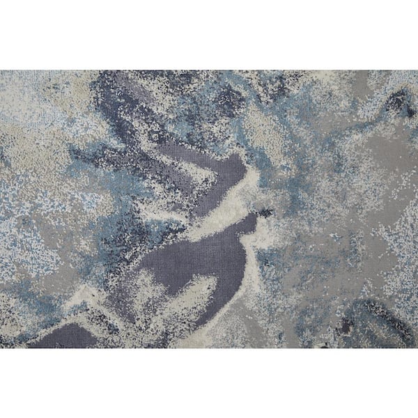8 x 10 Blue Abstract Area Rug