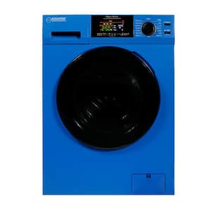 24 in. 1.9 cu.ft. Digital Compact 110V Vented/Ventless 18 lbs Washer Dryer Combo 1400 RPM in Blue