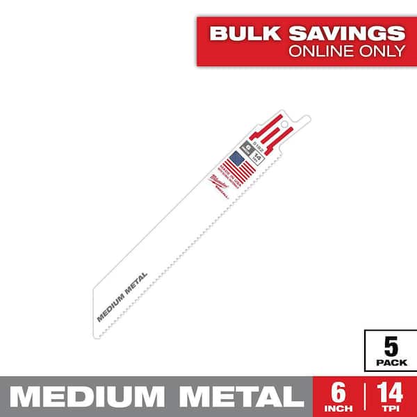 6 in. 14 TPI Medium Metal Cutting SAWZALL Reciprocating Saw Blades (5-Pack)