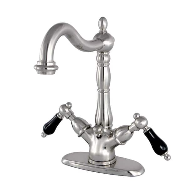 Kingston Brass Duchess Single Hole 2-Handle Bathroom Faucet in Brushed Nickel