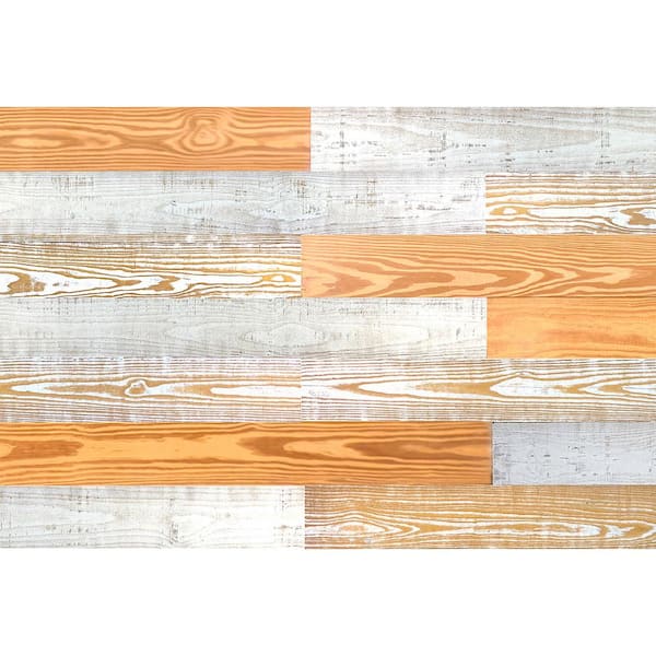 Easy Planking Thermo-Treated 1/4 in. x 5 in. x 4 ft. Grain, Pearl and Art Warp Resistant Barn Wood Wall Planks (10 sq. ft. per 6 Pack)