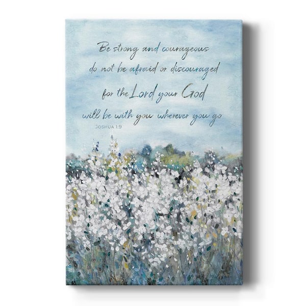 Wexford Home Be Strong Flower Field by Wexford Homes Unframed Giclee Home Art Print 60 in. x 40 in.