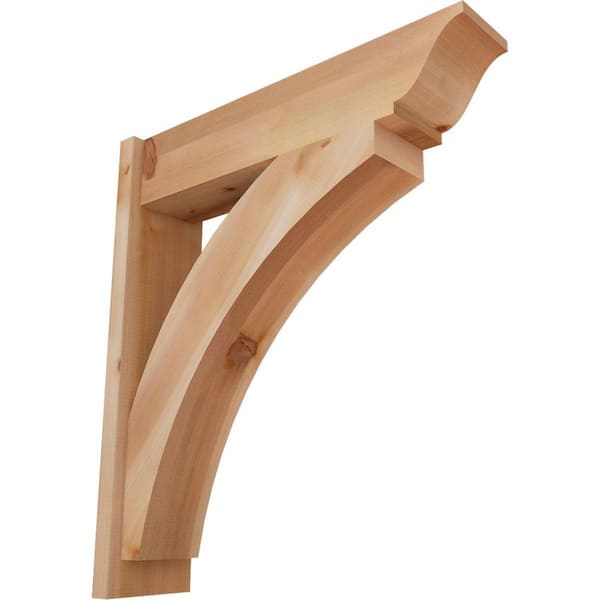 Ekena Millwork 8 in. x 34 in. x 30 in. Thorton Traditional Smooth Western Red Cedar Outlooker