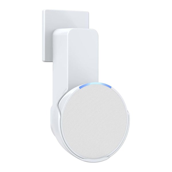 White Pop Wall Mount Speaker Stand Holder for Echo Pop No Screws and Drill Needed Cable Hidden Anti-drop Storage