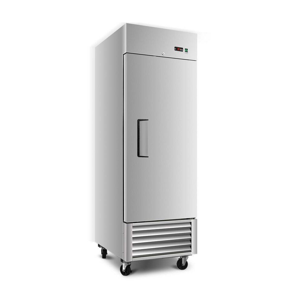 27 in. 22.95 Cu. ft. Manual Defrost Upright Freezer in Stainless Steel With 4 Casters, ETL Certified price history on PriceWatchPro