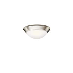 Ceiling Space 10 in. 1-Light Brushed Nickel Contemporary Hallway Flush Mount Ceiling Light