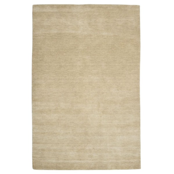 2 ft. x 3 ft. Beige Wool Hand Woven Area Rug
