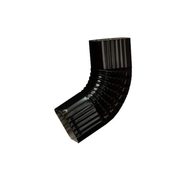2 in. x 3 in. Black Aluminum Downspout B-Elbow