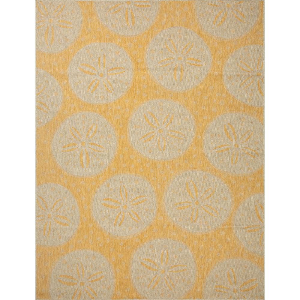Sand Dollars Yellow/Ivory 6 ft. x 9 ft. Indoor/Outdoor Area Rug price history on PriceWatchPro