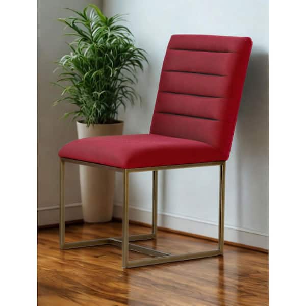 Barker Burnt Orange and Brush Gold Dining Chair (Set of 2)