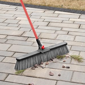 24 in. Rough Sweep Push Broom Set Clamp-Style (2-Pack)