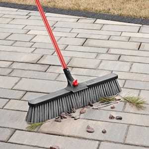 24 in. Rough Sweep Push Broom Set Clamp-Style