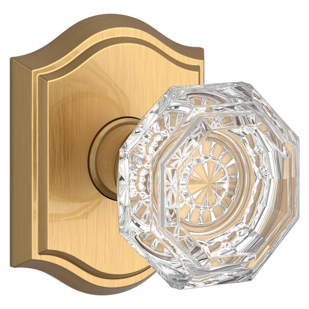 Baldwin Passage Crystal Lifetime Satin Brass Hall/Closet Door Knob with